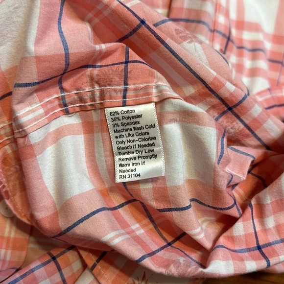 Saddlebred Tropical Pink Pineapple Mens Button Down Size 3X - Picture 3 of 7